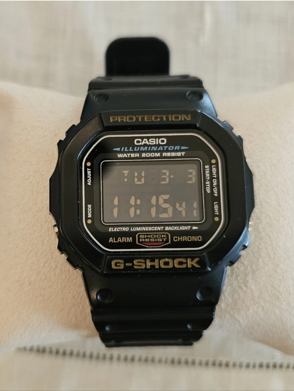 Casio G-Shock DW-5600 Bezel with DW 5025 Case Men's Black Digital Watch- 42mm